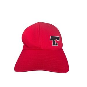 Hat Cap Trigger With A T And Star Red By Yupoong Flexfit S/M